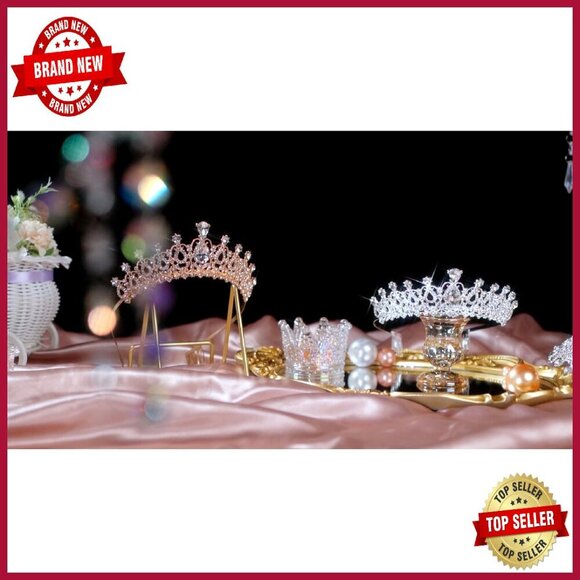 12-Piece Crystal Tiara Set with Comb, Alloy Rhinestone Crowns for Parties main image 4